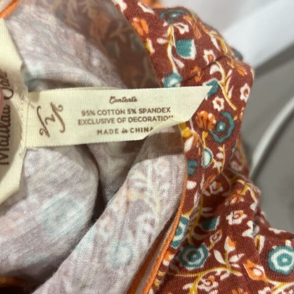 Matilda Jane orange and pink multi print romper size 2 - Picture 10 of 11